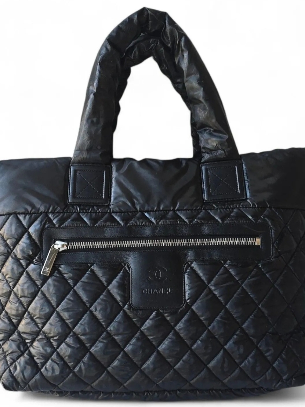 Chanel Black Quilted Nylon Tote Bag